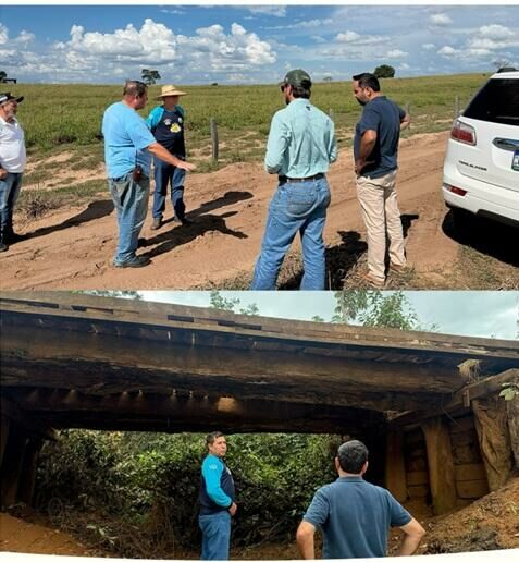 Imagem de compartilhamento para o artigo Prefeito Weliton Guimarães acompanha estradas rurais e vistoria obras de ponte em Alcinópolis da MS Todo dia